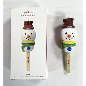 2019 Hallmark Keepsake Ornament Dad Snowman Cake Pop Popsicle Father Gift